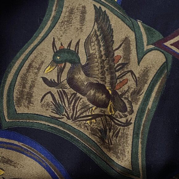 Vintage British Isles Sz 4 (S) Womens Shirt Button Up Duck Print Long Sleeve - Picture 12 of 12